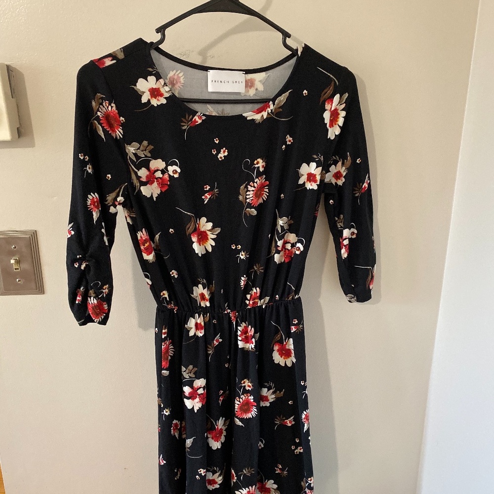 Black floral dress